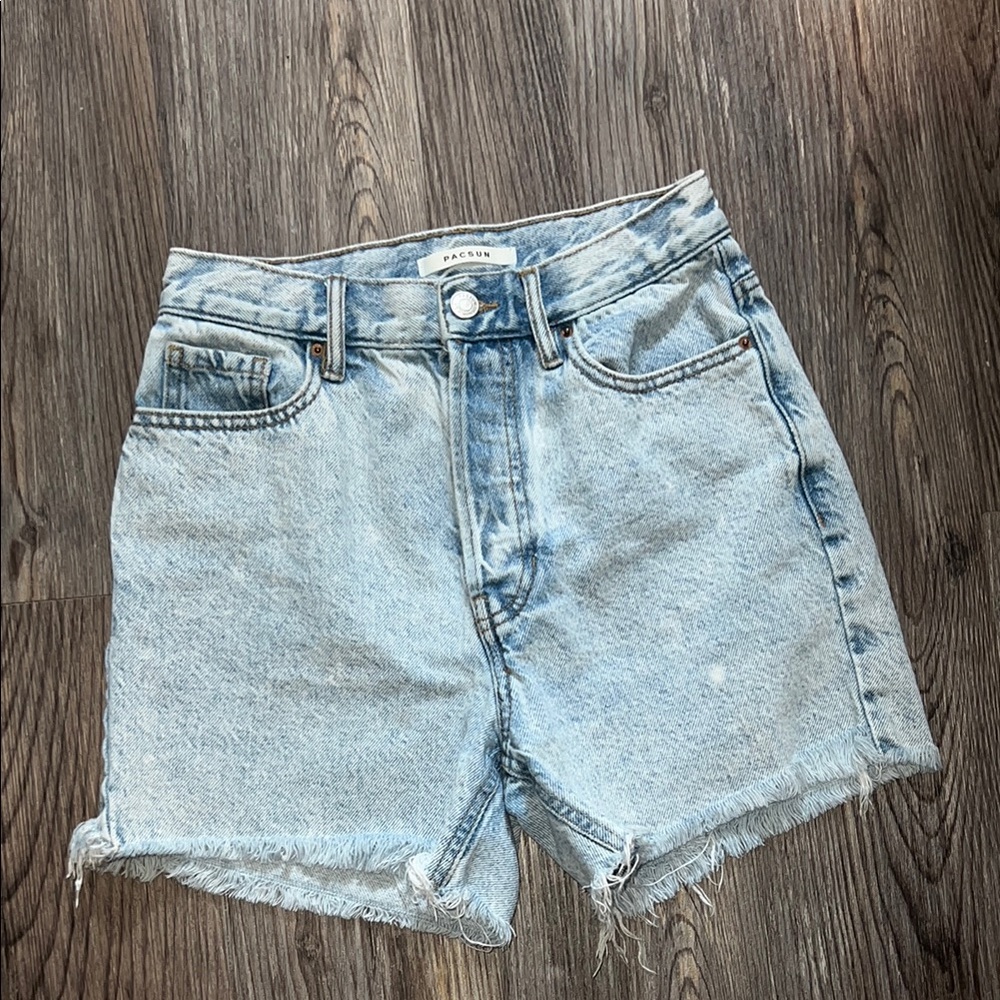PacSun Blue Jean Shorts Distressed Vintage Style